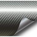 30x152cm 7D Gloss Carbon Fibre Car Vinyl Wrap Black Film Sticker Air Bubble Free