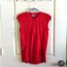 Athleta Tops | Athleta Women's Red Quarter Zip Cap Sleeve Top. Sz Small | Color: Red | Size: S