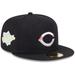 Men's New Era Black Cincinnati Reds Multi-Color Pack 59FIFTY Fitted Hat
