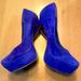 Jessica Simpson Shoes | Jessica Simpson Blue Suede Heels | Color: Blue | Size: 9