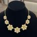 Kate Spade Jewelry | Kate Spade Floral Cream Daisy Flower Statement Necklace | Color: Cream/Gold | Size: Length 20”