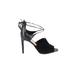 Marc Fisher Heels: Black Print Shoes - Women's Size 9 1/2 - Open Toe