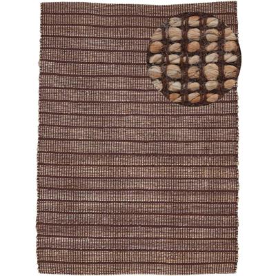 Teppich CARPETFINE "Lara , auch als Läufer", braun, B:160cm H:6mm L:230cm, Jute, Baumwolle, Teppiche, handgearbeitet, Wendeteppich aus 70% Jute/Baumwolle, Wohnzimmer Image