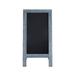 Flash Furniture Millworks Indoor/Outdoor Freestanding Wood A-Frame Magnetic Chalkboard Porcelain/Wood in Gray/Blue | 40 H x 20 W in | Wayfair