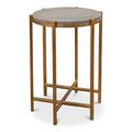 Sarreid Ltd Shagreen Stillwell End Table Leather in Gray | 21 H x 16 W x 16 D in | Wayfair 40818