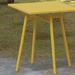 George Oliver Bistro Outdoor Table Metal in Yellow | 29.53 H x 23.62 W x 23.62 D in | Wayfair 85AFBF6F8F014A6797D82F62129DB6A4