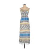 Old Navy Casual Dress - Maxi: Blue Aztec or Tribal Print Dresses - Women's Size X-Small