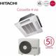 Climatiseur Hitachi cassette 4-way inverter 12000 btu rai-35rpe r-32 wi-fi optionnel avec grille