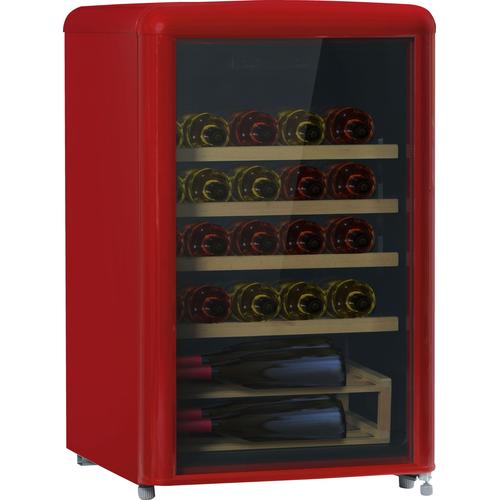 "G (A bis G) AMICA Weinkühlschrank ""WKR 341 920 R"" Weinkühlschränke rot Kühlschränke"