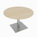 4 Person Round Conference Table Square Metal Base 46" Meeting Table