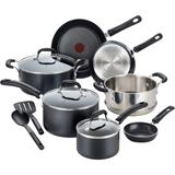 Experience Nonstick Cookware Set 12 Piece Induction Pots and Pans, Dishwasher Safe Black