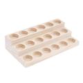 9/18/30Slots Essential Oil Storage Display Rack Wooden Organizer Holder Tray Slots 18 Slots