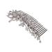 Contemporary Elegant Silver Tone Clear Crystal Rhinestone Bridal Hair Comb