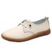 KaLI_store Slip on Shoes Women Women s Canvas Slip on Sneakers Casual Slip on Walking Shoes Womens Tennis Shoes Flat Dress Shoes Non Slip Work Shoes Beige