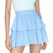 Women s Short Pleated Skirt Sexy Flowy Party Mini Skirt Fashion Casual High Waist A-Line Ruffle Hem Tennis Skirt