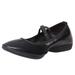 Solid color Slope heel Dance Shoes for Women Leisure Women s Summer Soft Sole Solid color Non Slip Wedges Round Toe Breathable Dancing Shoes Black
