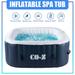 CO-Z 5x5ft PVC Inflatable Spa Tub with Heater & 120 Massaging Jets for Patio & More Blue for 4-Person CO-Z