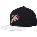 Men's Mitchell & Ness Black/White Philadelphia 76ers Hardwood Classics Wear Away Visor Snapback Hat