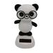 Lovely Glasses Panda Solar Power Swinging Doll Car Interior Ornament Decor Gift