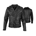 Touch&Torn Menâ€™s Motorcycle Leather Jacket Genuine Cow Hide Biker Leather Jacket Original YKK Zip with Multi Pockets for Men