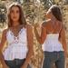 Free People Tops | Free People White Adella Cami Top | Color: White | Size: Xs