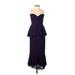Flor Et.Al Cocktail Dress - Midi: Purple Print Dresses - Women's Size 0