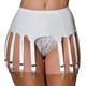 Nylon Dreams NDL70 All Plain 14 Strap Suspender Belt (L, White)