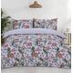 MHG Living Percale Anti Allergy King Size Duvet Cover Set with 2 Pillowcases - Reversible Chinoiserie Birds Design Polycotton Full Bedding Set with Quilt and Pillow Cover, Red & Blue