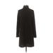 Zara Casual Dress - Shift Turtleneck Long sleeves: Black Print Dresses - Women's Size Small