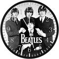 Large Black Frame Beatles Wall Clock 12 Inches Non-Ticking Silent Battery Operated Wall Decor for Home/Office/School/Kitchen/Bedroom/Living Room E174