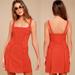 Free People Dresses | Free People Beyond Me Coral Red Crochet Slip Dress | Color: Orange/Red | Size: S