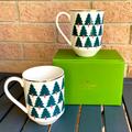 Kate Spade Dining | Kate Spade New York Pine Place Set Of 2 Mugs | Color: Green/White | Size: Os