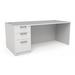 Compel Pivit Casegoods Straight Desk Single Ped Wood in White/Brown | 29.125 H x 60 W x 29.5 D in | Wayfair PIV-DSK-6030-BBF-WHT