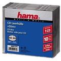 Hama CD Slim Jewel Case, pack 10 1 discs Transparent