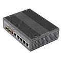 StarTech.com Industrial 6 Port Gigabit Ethernet Switch - 4 PoE RJ45 +2