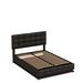 Ivy Bronx Cvetko Queen Tufted Storage Platform Bed Upholstered/Faux leather in Black | 44 H x 64.9 W x 83 D in | Wayfair