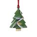 The Holiday Aisle® Green Leaves Wooden Holiday Shaped Ornament Wood in Brown/Green/White | 3 H x 3 W x 1 D in | Wayfair