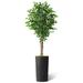 SIGNLEADER Artificial Tree In Modern Planter, Fake Ficus Tree Home Decoration (Plant Pot Plus Tree) Silk/Polyester/Plastic | 75 H in | Wayfair