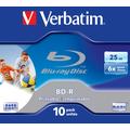 Verbatim BD-R SL 25GB 6x Printable 10 Pack Jewel Case 10 pc(s)