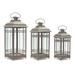 Rosalind Wheeler 3 Piece Metal Tabletop Lantern Set Metal in Brown | 7.84 H x 3.3 W x 3.3 D in | Wayfair 8F2212624EA14EC59C2059E72B7ED284