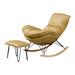 Corrigan Studio® Rocking Chair Metal in Yellow | 33.46 H x 33.46 W x 37.4 D in | Wayfair F1144D17F0EC4FAB8C810449D85C609B