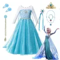 Costumes Reine des Neiges pour filles robe Elsa pour enfants robe de soirée de carnaval robe de