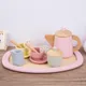 Tea Party en bois pour enfants jeu de simulation de gâteau apprentissage de la nourriture jeu de