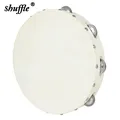 Tambourin Orff en peau de mouton tambour en bois cloche de panderos instruments de musique