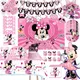 Décorations de fête d'anniversaire Disney Minnie Mouse vaisselle tasse assiette ballons en