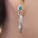 Boho-Boucles d'oreilles pendantes en argent faites à la main pour femmes boucles d'oreilles créoles