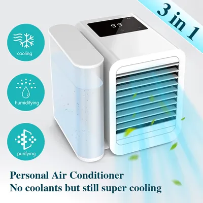Climatiseur portable 1000ml rideau de support ventilateur refroidisseur d'air par évaporation