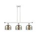 Innovations Lighting Bell - 3 Light 36 Island Light - 8 Shade Silver Plated Mercury/White and Polished Chrome