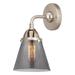 Innovations Lighting Nouveau 2 Cone - 1 Light 6 Sconce Brushed Satin Nickel/Plated Smoke