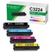 C3210K0 Toner Toner Cartridge Set Replacement for Lexmark MC3224i MC3326adwe Printers(4 Pack BK+C+M+Y)
